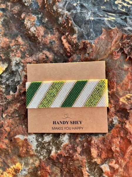 Çizgili Çayır - Miyuki Boncuk Bileklik | El Yapımı | Ayarlanabilir