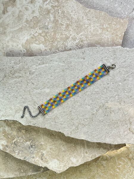 Damalı Renkler - Miyuki Boncuk Bileklik | El Yapımı | Ayarlanabilir