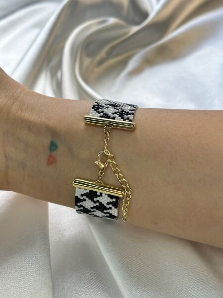 İkonik Çizgi - Miyuki Boncuk Bileklik | El Yapımı | Ayarlanabilir