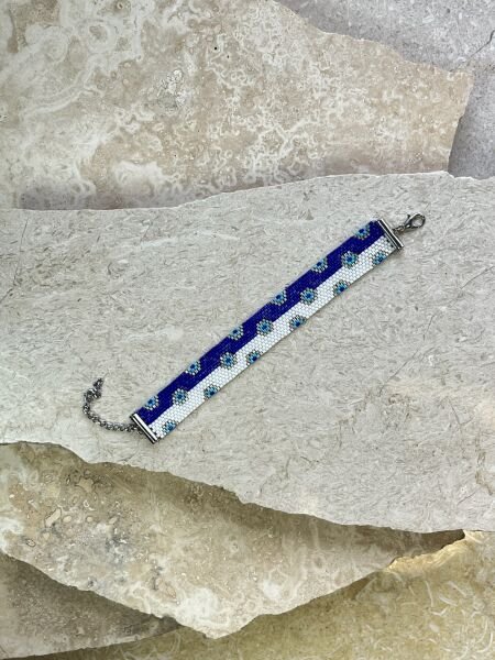 Mavi Nazar - Miyuki Boncuk Bileklik | El Yapımı | Ayarlanabilir