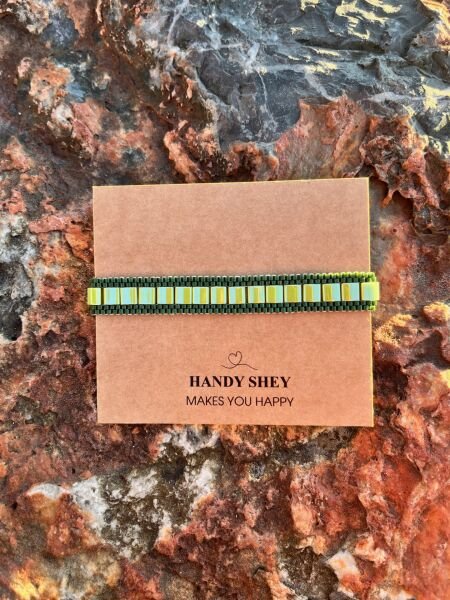 Sonsuz Sıra - Miyuki Tila Bileklik | El Yapımı | Ayarlanabilir Yeşil