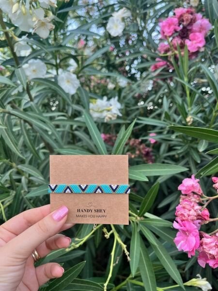 Turkuaz Kalkan - Miyuki Boncuk Bileklik | El Yapımı | Ayarlanabilir