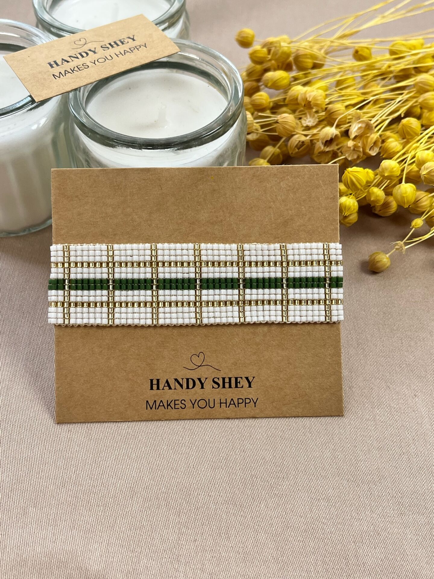 Yeşil Sütun - Miyuki Boncuk Bileklik | El Yapımı | Ayarlanabilir