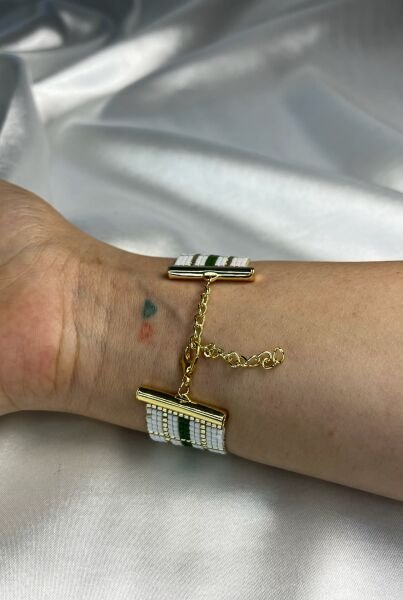 Yeşil Sütun - Miyuki Boncuk Bileklik | El Yapımı | Ayarlanabilir