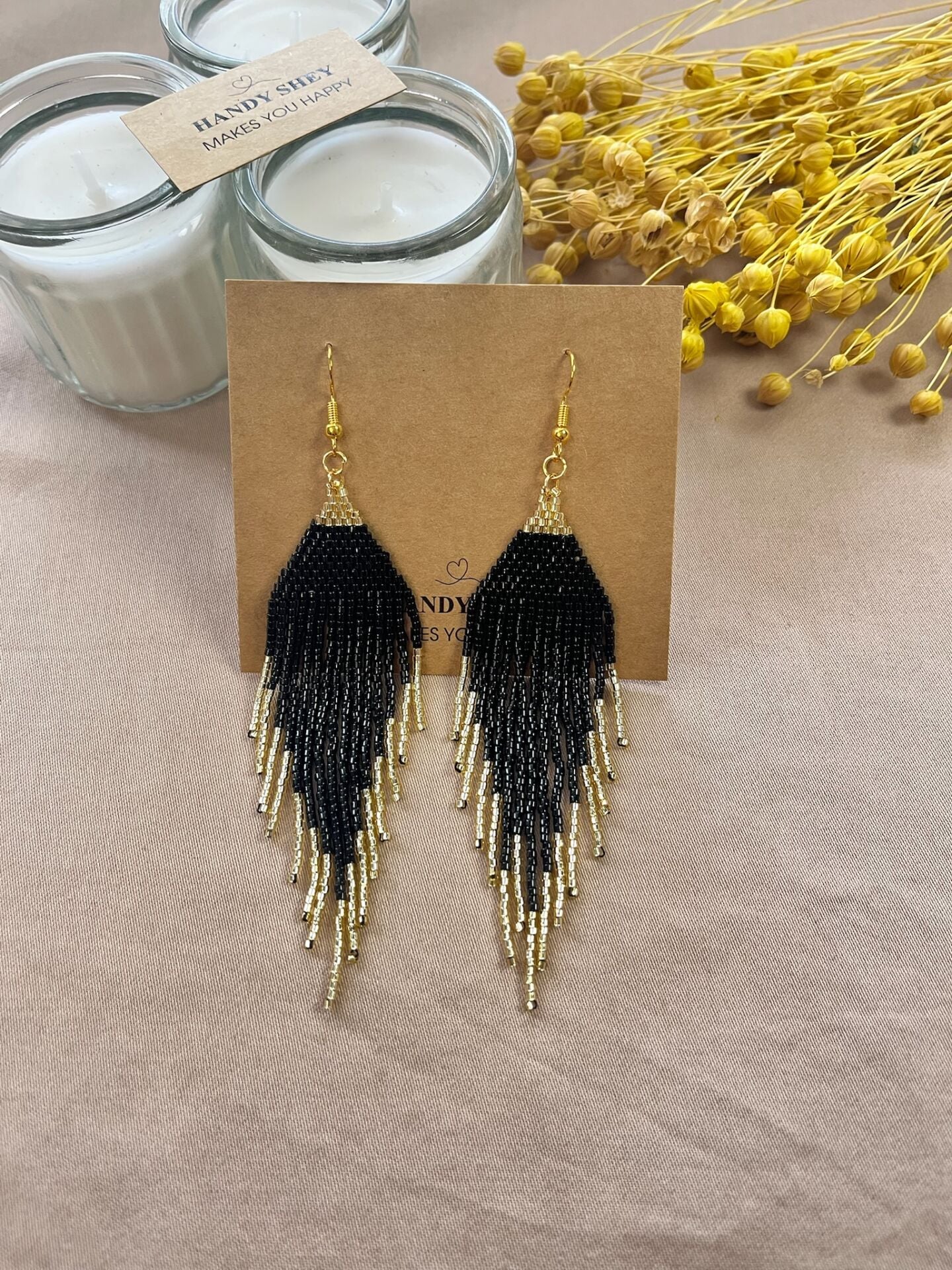 Akış Noktası - Miyuki Boncuk Küpe | El Yapımı | Çelik Aparatlı