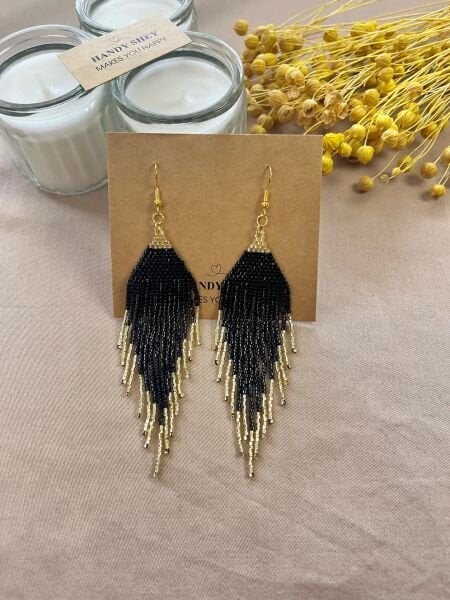 Akış Noktası - Miyuki Boncuk Küpe | El Yapımı | Çelik Aparatlı