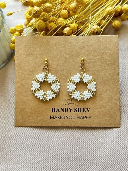 Dönence - Miyuki Boncuk Küpe | El Yapımı | Çelik Aparatlı