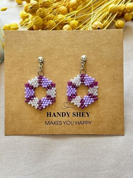 Dönence - Miyuki Boncuk Küpe | El Yapımı | Çelik Aparatlı