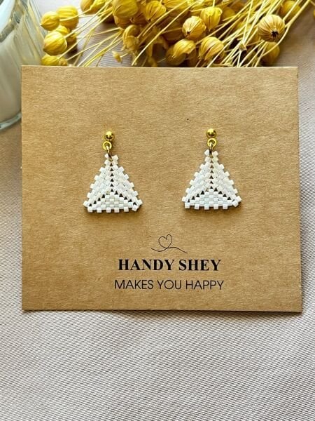 Duru - Miyuki Boncuk Küpe | El Yapımı | Çelik Aparatlı