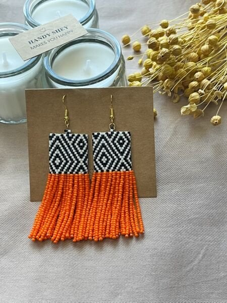 Püskül Diyarı - Miyuki Boncuk Küpe | El Yapımı | Çelik Aparatlı