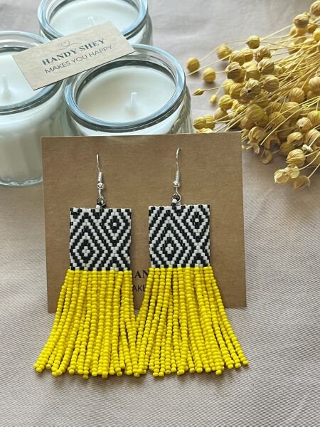 Püskül Diyarı - Miyuki Boncuk Küpe | El Yapımı | Çelik Aparatlı