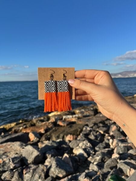 Püskül Diyarı - Miyuki Boncuk Küpe | El Yapımı | Çelik Aparatlı