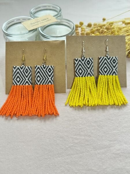 Püskül Diyarı - Miyuki Boncuk Küpe | El Yapımı | Çelik Aparatlı