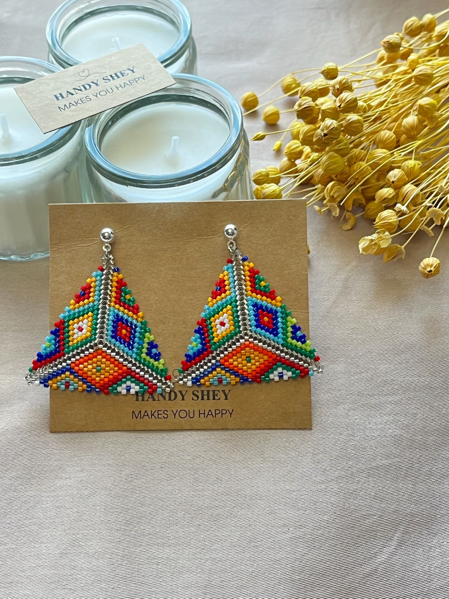 Renk Mührü - Miyuki Boncuk Küpe | El Yapımı | Çelik Aparatlı