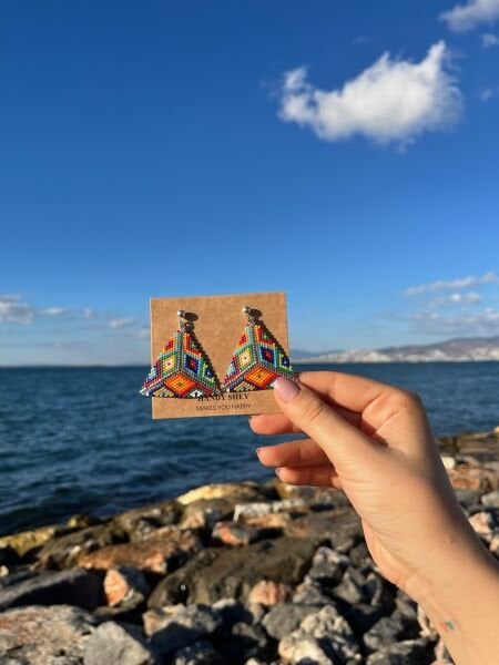 Renk Mührü - Miyuki Boncuk Küpe | El Yapımı | Çelik Aparatlı