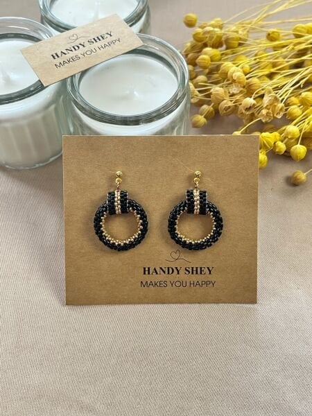 Sade Döngü - Miyuki Boncuk Küpe | El Yapımı | Çelik Aparatlı