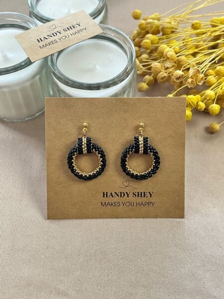 Sade Döngü - Miyuki Boncuk Küpe | El Yapımı | Çelik Aparatlı