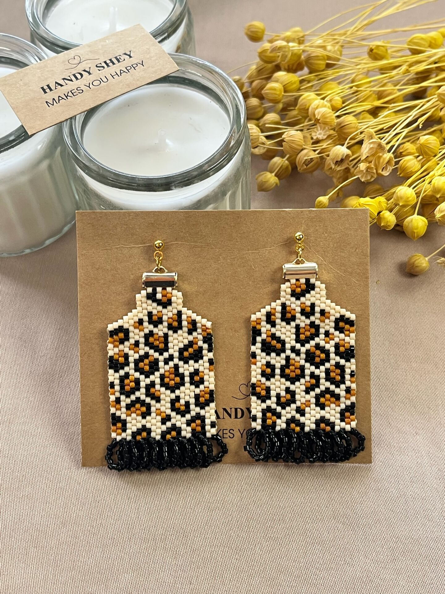 Vahşi İzler - Miyuki Boncuk Küpe | El Yapımı | Çelik Aparatlı