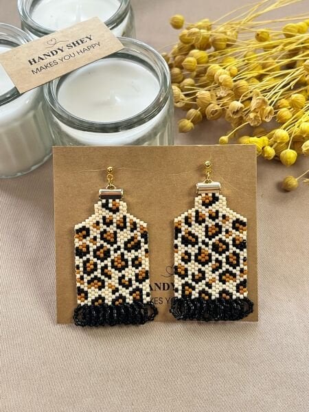 Vahşi İzler - Miyuki Boncuk Küpe | El Yapımı | Çelik Aparatlı