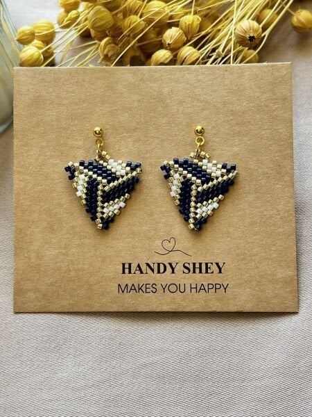 Yön Oyunu - Miyuki Boncuk Küpe | El Yapımı | Çelik Aparatlı