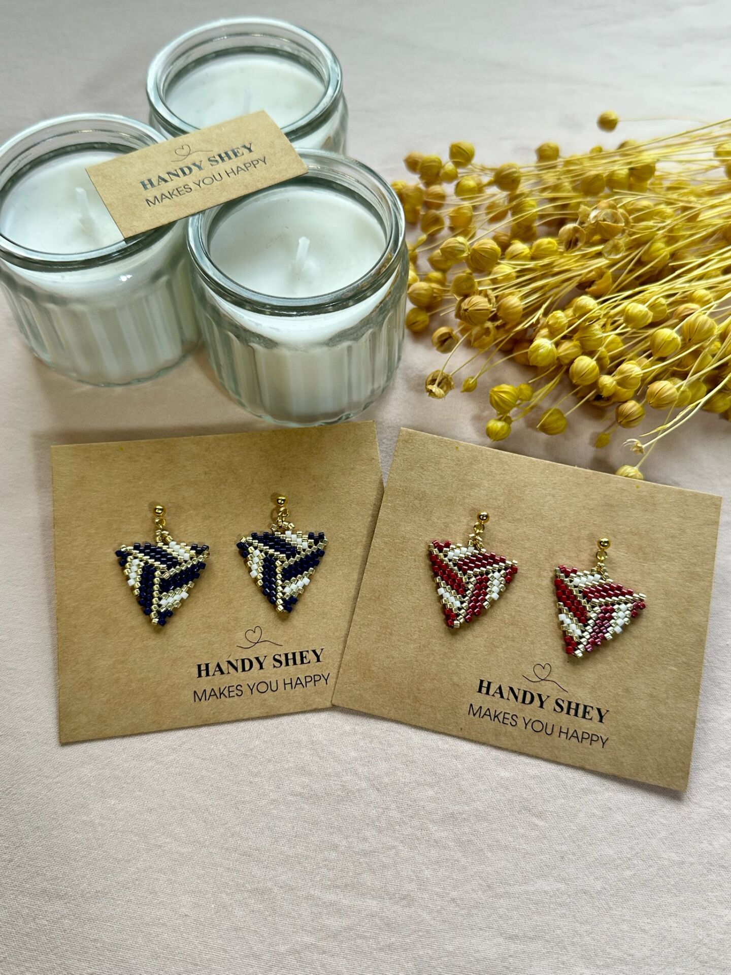 Yön Oyunu - Miyuki Boncuk Küpe | El Yapımı | Çelik Aparatlı