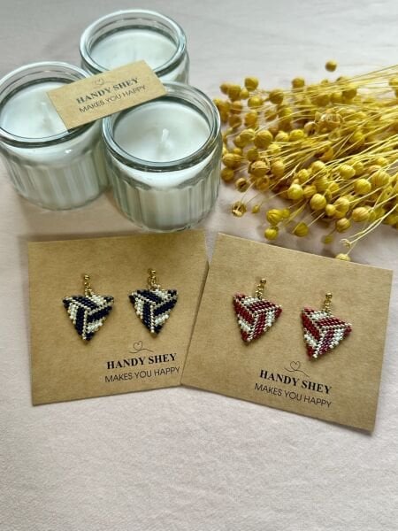 Yön Oyunu - Miyuki Boncuk Küpe | El Yapımı | Çelik Aparatlı