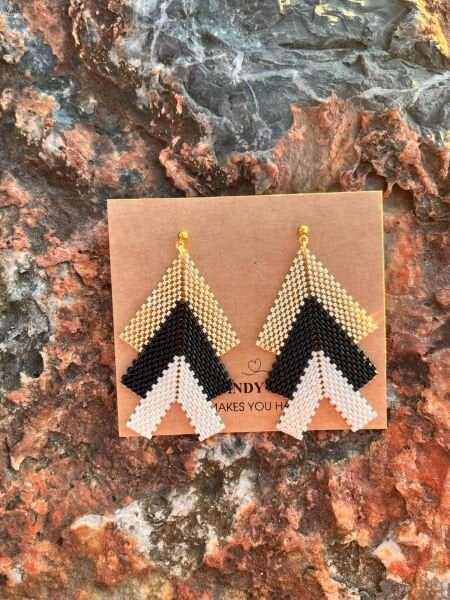 Zirve Hatırası - Miyuki Boncuk Küpe | El Yapımı | Çelik Aparatlı