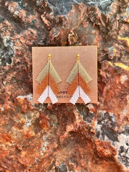 Zirve Hatırası - Miyuki Boncuk Küpe | El Yapımı | Çelik Aparatlı