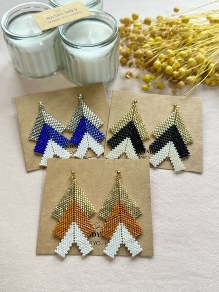 Zirve Hatırası - Miyuki Boncuk Küpe | El Yapımı | Çelik Aparatlı