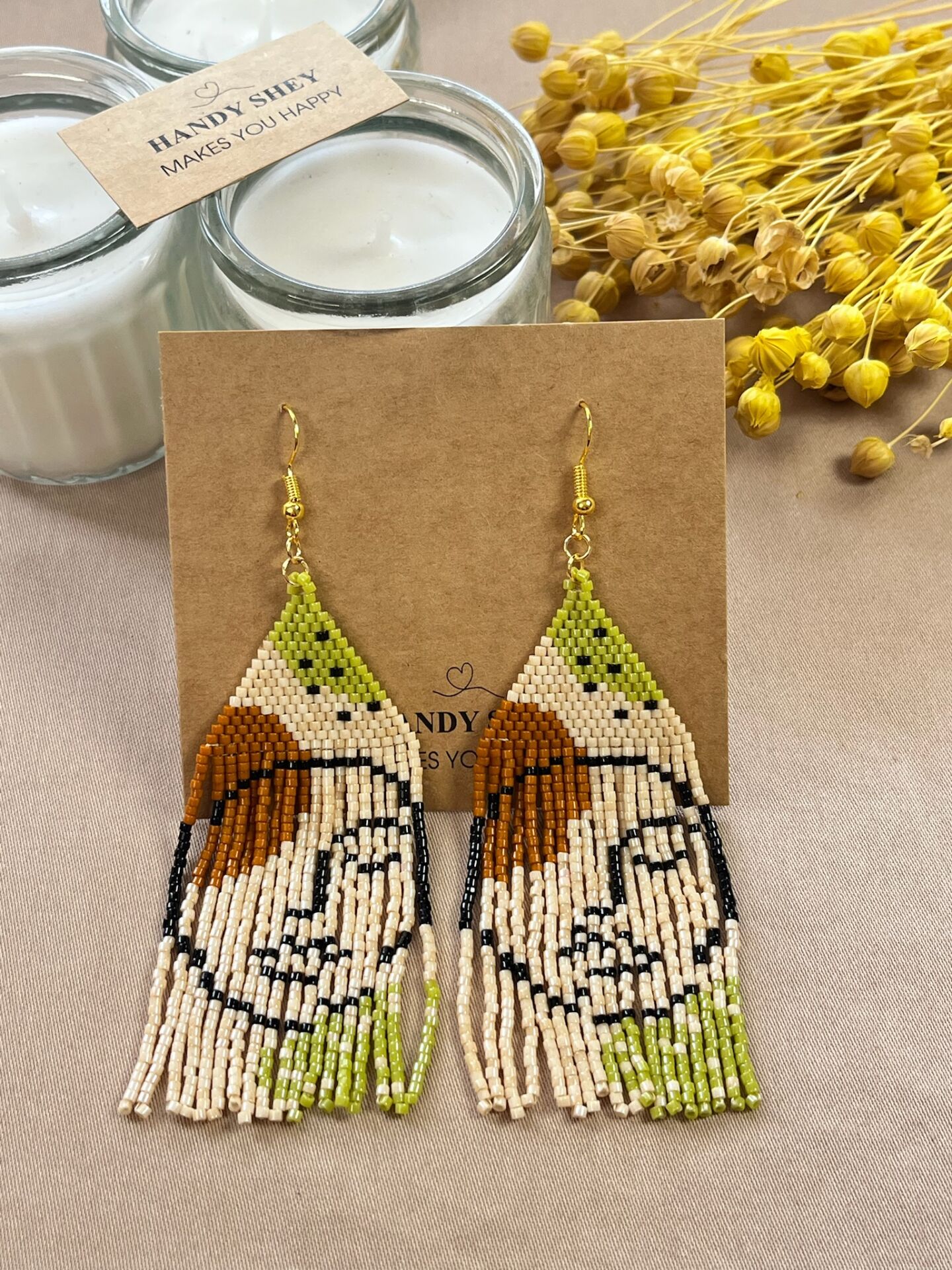 Yüzün Şiiri - Miyuki Boncuk Küpe | El Yapımı | Çelik Aparatlı