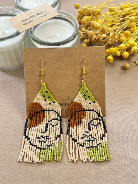 Yüzün Şiiri - Miyuki Boncuk Küpe | El Yapımı | Çelik Aparatlı