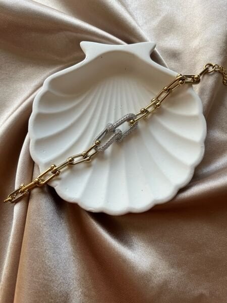 Çelik Bileklik | 316L Paslanmaz Çelik | Gold Renk | Suya Dayanıklı