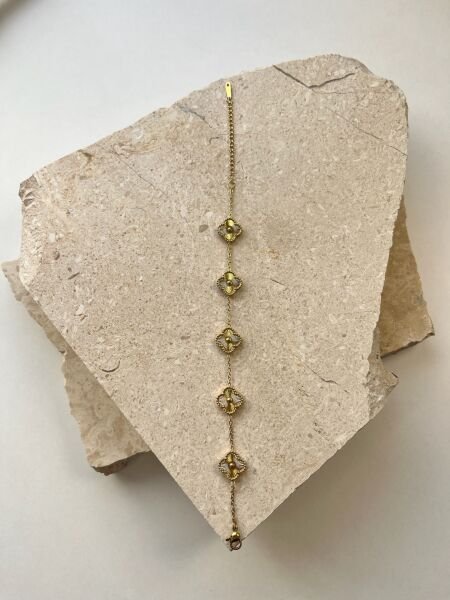 Çelik Bileklik | 316L Paslanmaz Çelik | Gold/Silver Renk | Suya Dayanıklı Gold