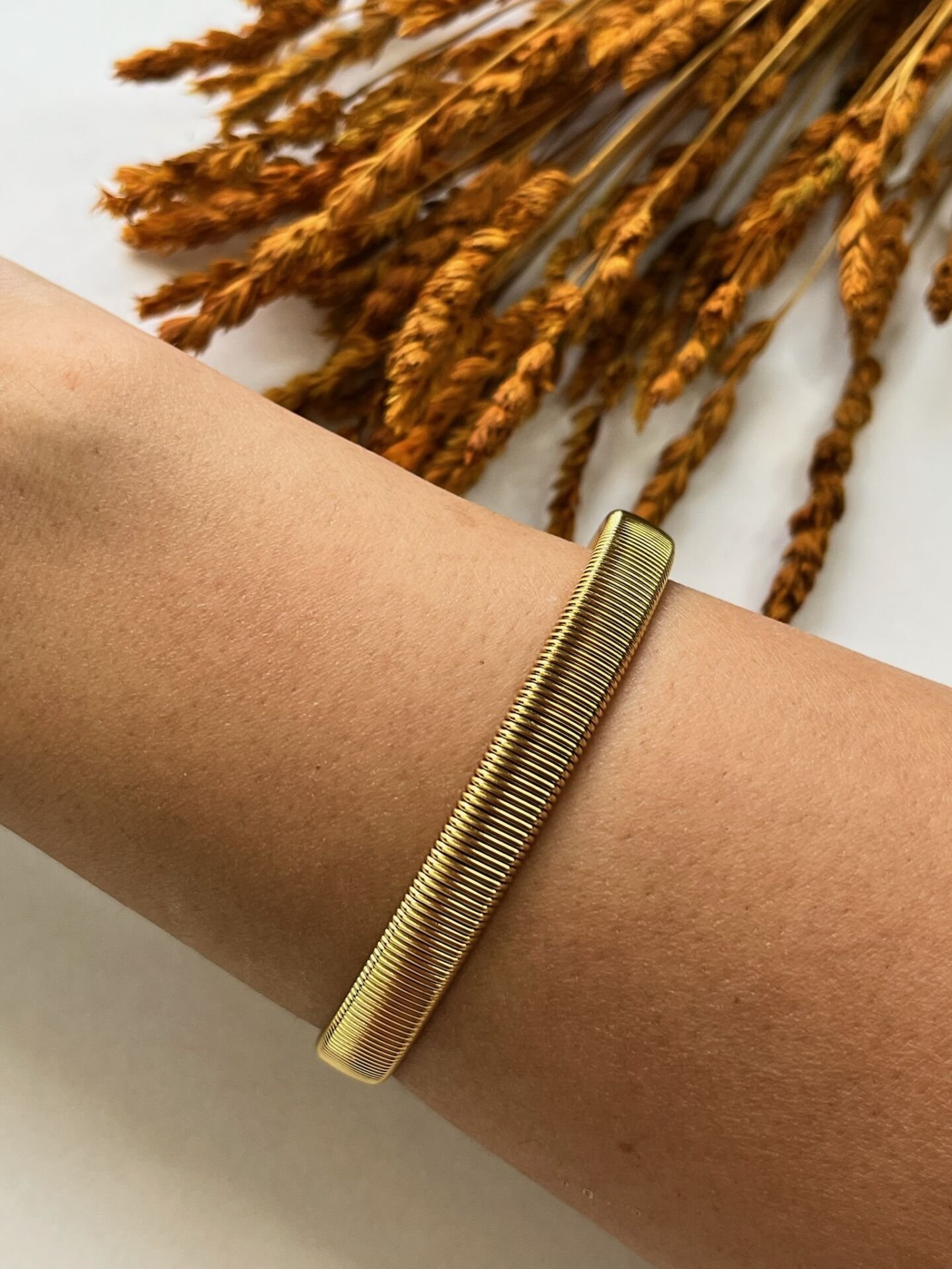 Çelik Kelepçe | 316L Paslanmaz Çelik | Gold Renk | Suya Dayanıklı