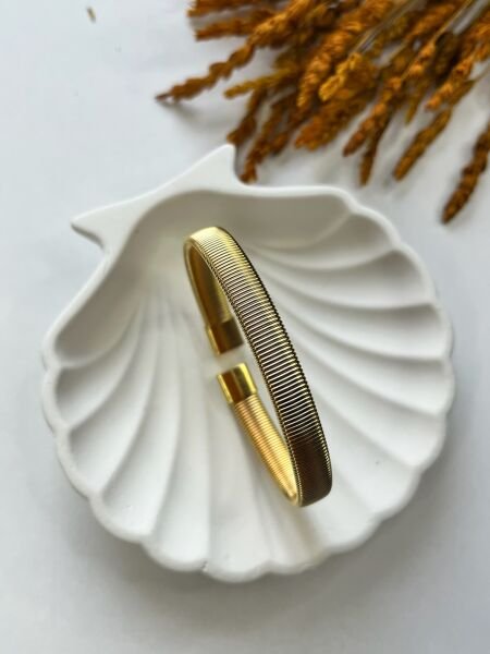 Çelik Kelepçe | 316L Paslanmaz Çelik | Gold Renk | Suya Dayanıklı