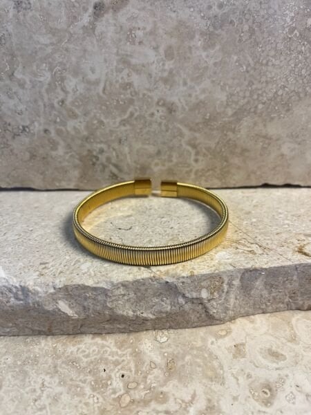 Çelik Kelepçe | 316L Paslanmaz Çelik | Gold Renk | Suya Dayanıklı