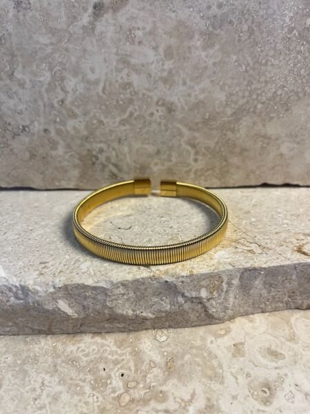 Çelik Kelepçe | 316L Paslanmaz Çelik | Gold Renk | Suya Dayanıklı