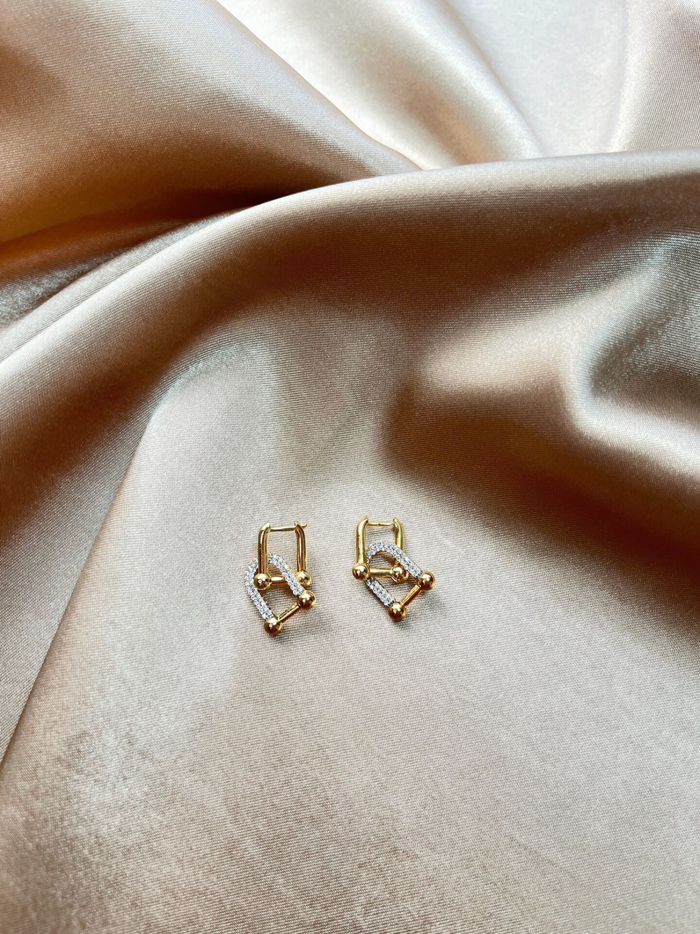 Çelik Küpe | 316L Paslanmaz Çelik | Gold Renk | Suya Dayanıklı