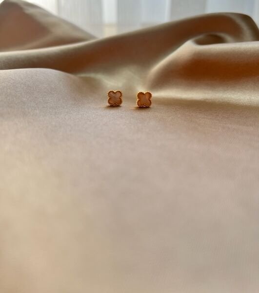 Çelik Küpe | 316L Paslanmaz Çelik | Gold-Siyah/Beyaz Renk | Suya Dayanıklı