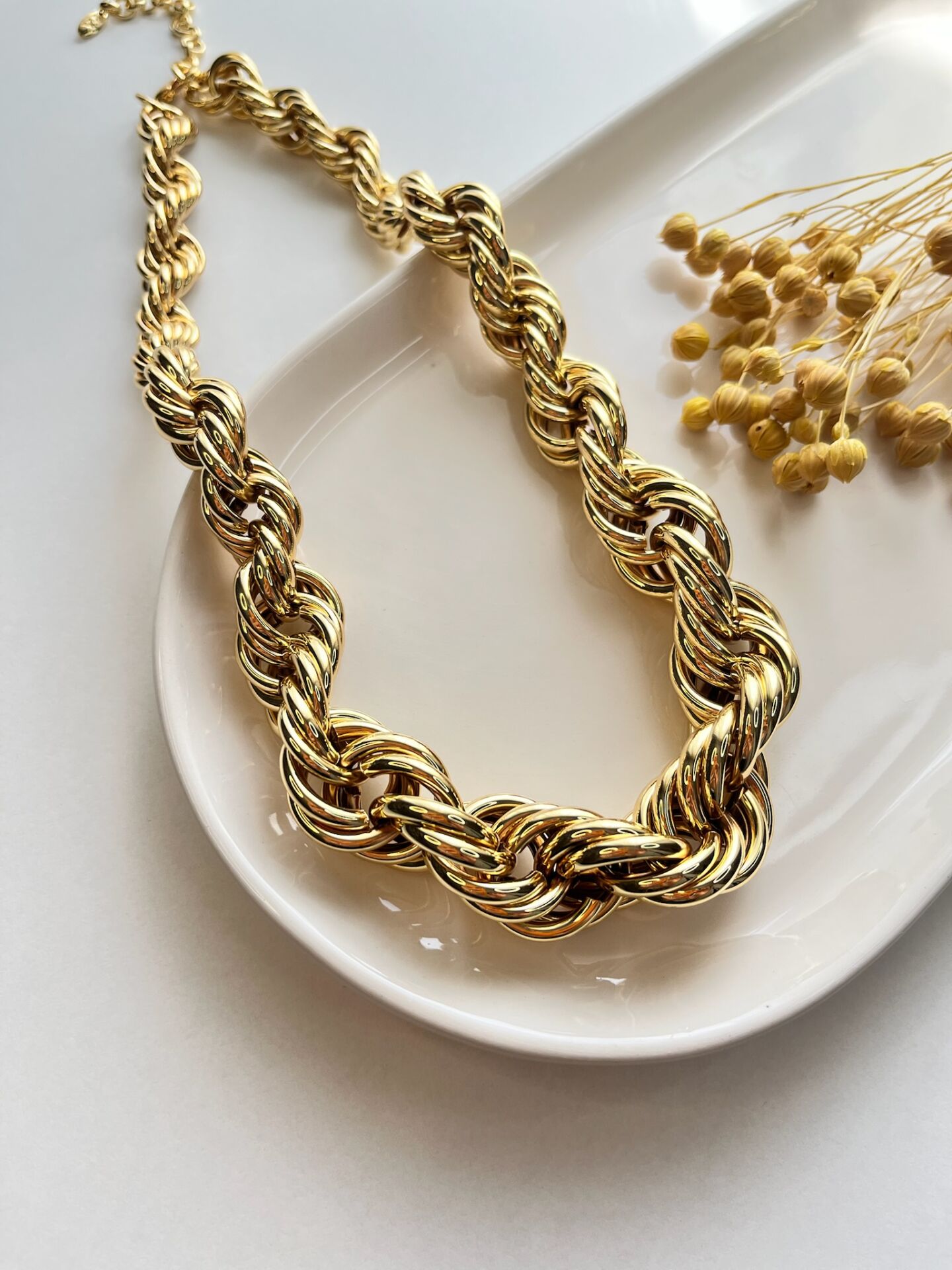 Çelik Kolye | 316L Paslanmaz Çelik | Gold Renk | Suya Dayanıklı