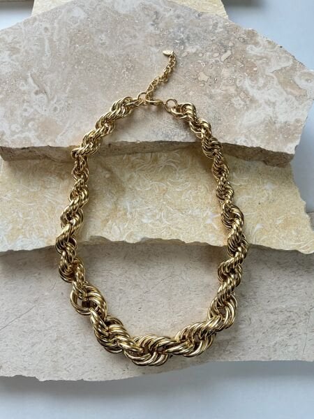 Çelik Kolye | 316L Paslanmaz Çelik | Gold Renk | Suya Dayanıklı