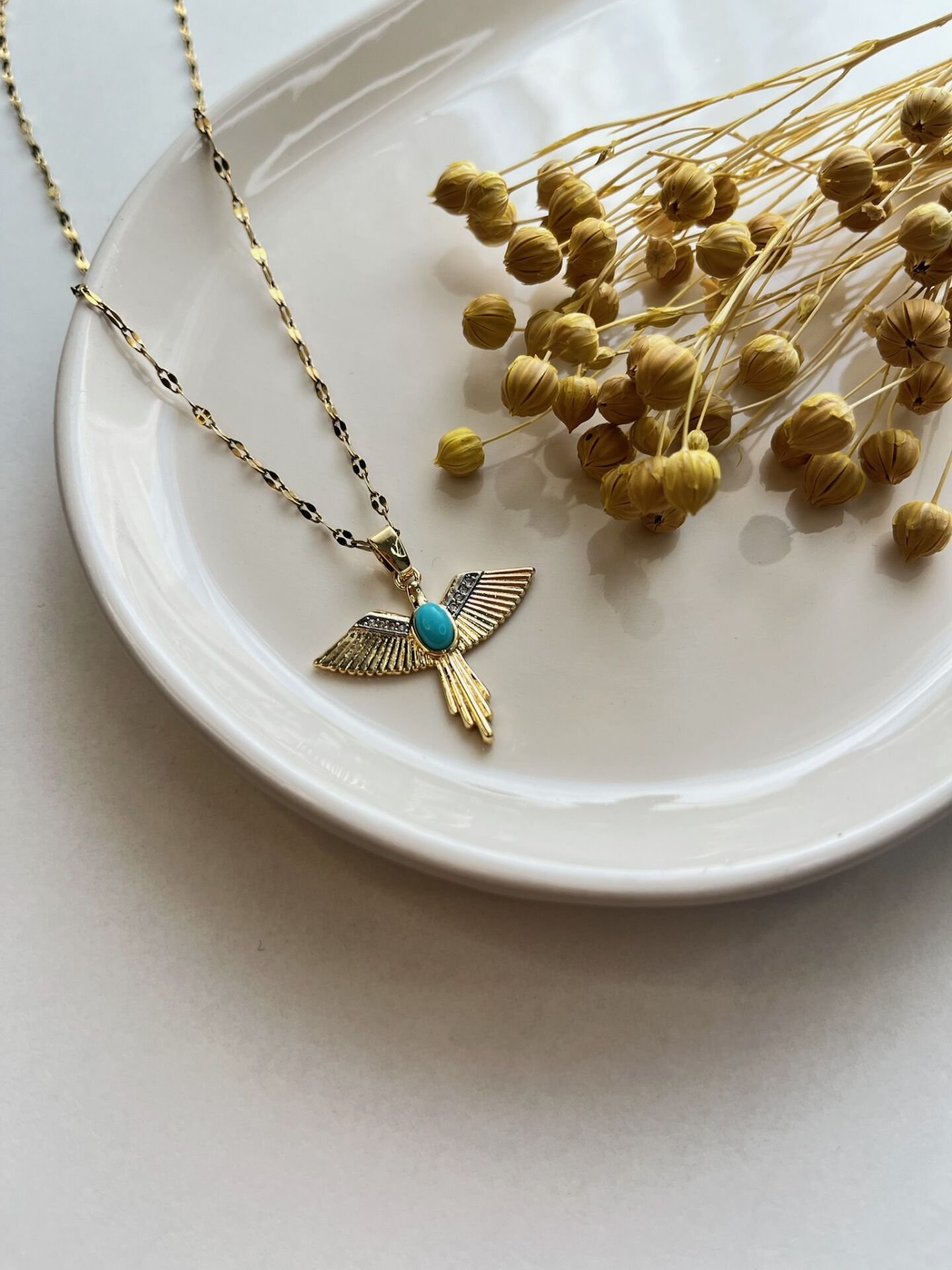 Çelik Kolye | 316L Paslanmaz Çelik | Gold Renk | Suya Dayanıklı