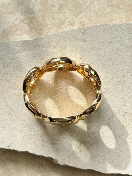 Premium Kelepçe | VIP Özel Seri | Xuping Tarzı Işıltı | Gold/Silver Renk Gold
