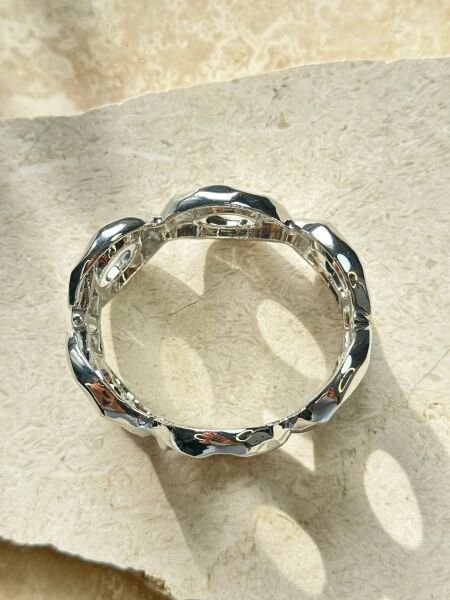 Premium Kelepçe | VIP Özel Seri | Xuping Tarzı Işıltı | Gold/Silver Renk Silver