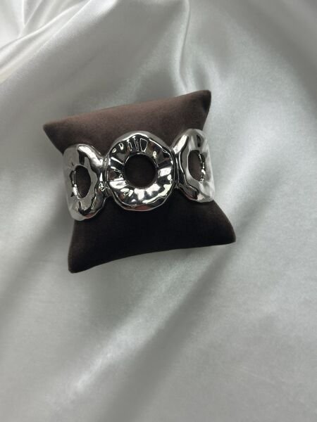 Premium Kelepçe | VIP Özel Seri | Xuping Tarzı Işıltı | Gold/Silver Renk Silver