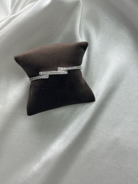 Premium Kelepçe | VIP Özel Seri | Xuping Tarzı Işıltı | Silver Renk