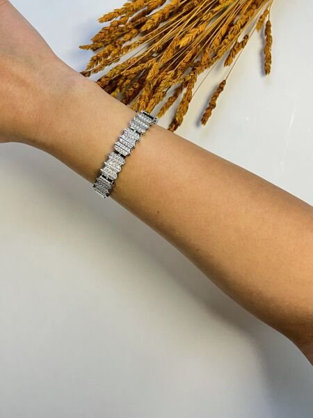 Premium Bileklik | VIP Özel Seri | Xuping Tarzı Işıltı | Silver Renk