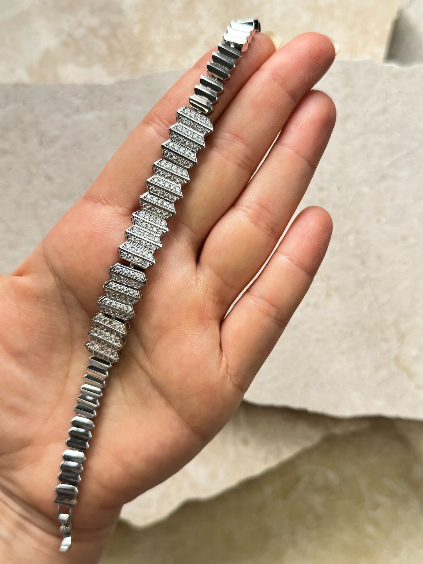 Premium Bileklik | VIP Özel Seri | Xuping Tarzı Işıltı | Silver Renk