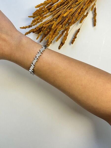 Premium Bileklik | VIP Özel Seri | Xuping Tarzı Işıltı | Silver Renk