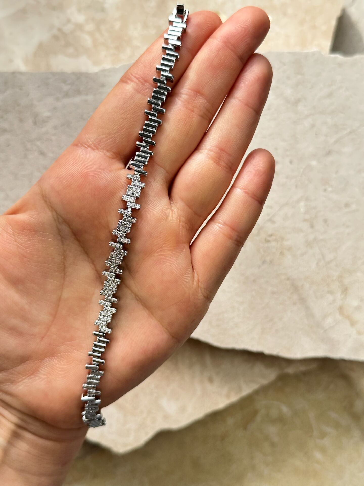 Premium Bileklik | VIP Özel Seri | Xuping Tarzı Işıltı | Silver Renk